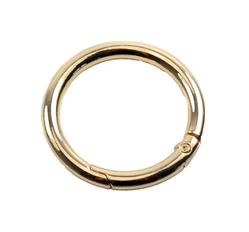 Karabinerring rund golden - 2x,
