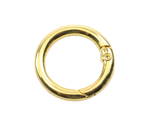 Karabinerring rund gold - 2x,