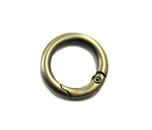 Karabinerring rund bronze - 2x,