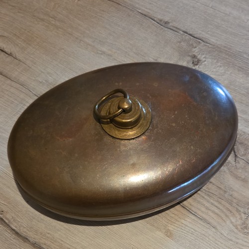 Kupfer wärmflasche oval mit - wärmflasche,