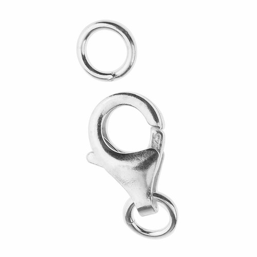 925 silber karabinerverschluss - silber,