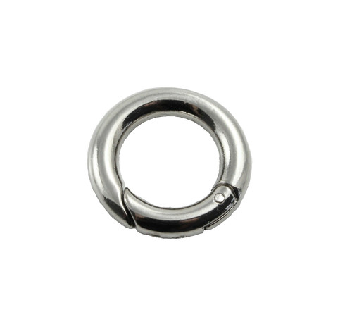 Karabinerring rund platin - 2x,