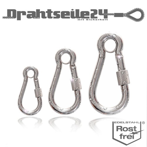 Edelstahl karabinerhaken v4a - karabinerhaken,